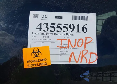 2011 Ford F-150 Xlt из США, поврежденный, VIN 1FTEW1CM5BFA33245